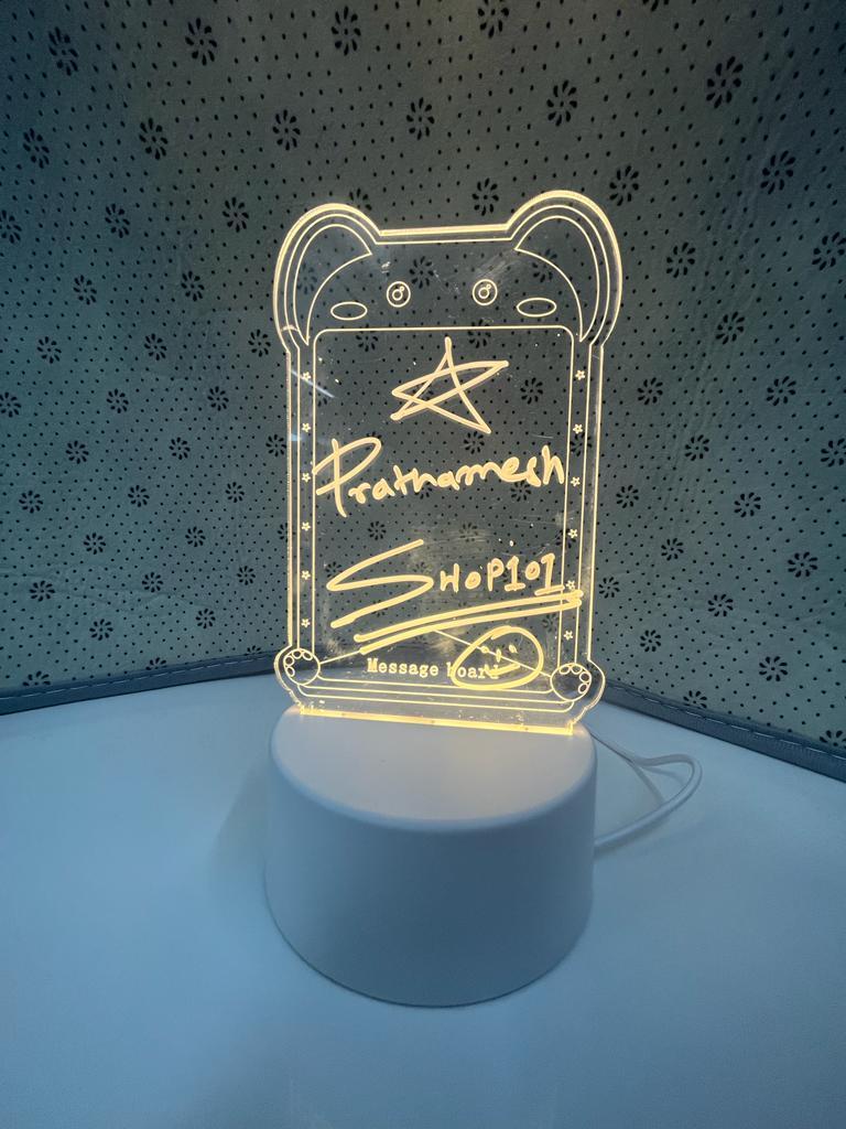 3D Creative Acrylic Table Light Light | Board for Write Greetings